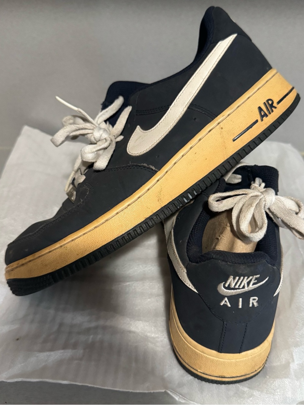 Nike Air Force 1 Low '07 UK8.5/US9.5/EU43 Obsidian Black White AF1 488298-421